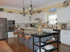 New granite and tile backsplash make a big difference in the kitchen.